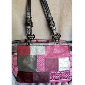 Pink Patchwork Coach Bag